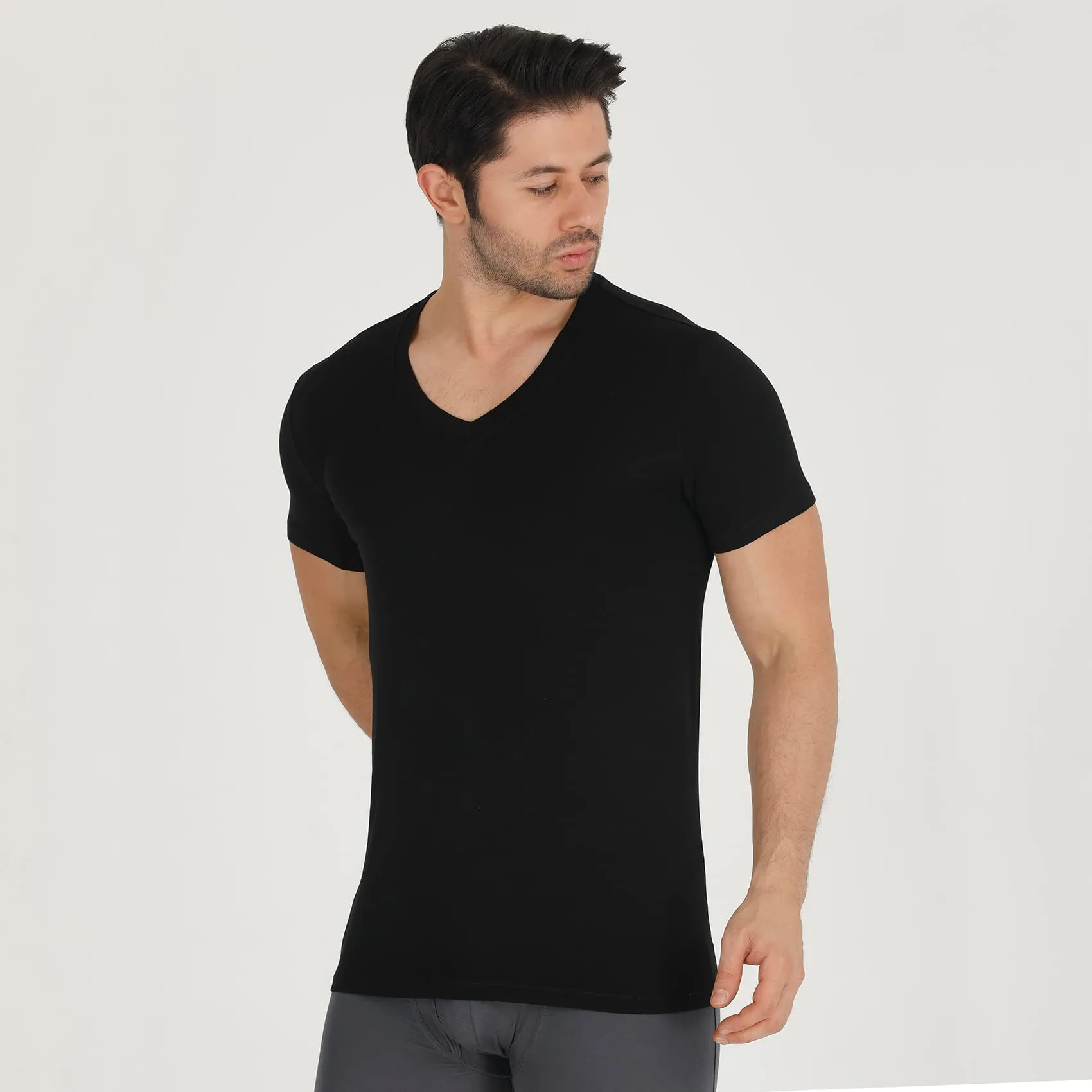 Bambooven Men’s V-Neck T-Shirt – (3 Pack)