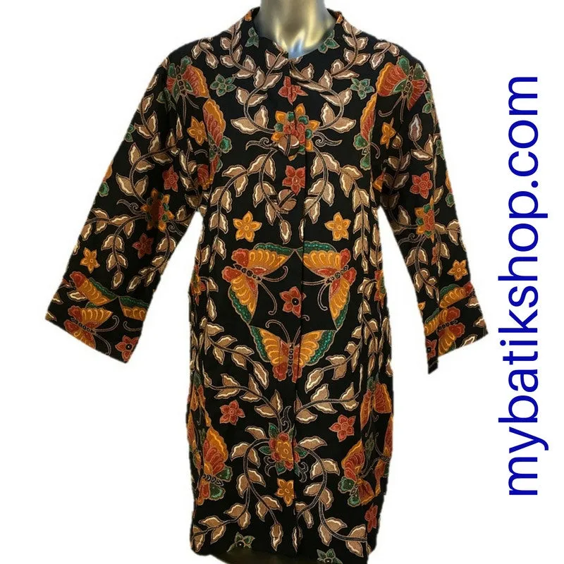 Batik Plus Butterfly Print Blazer