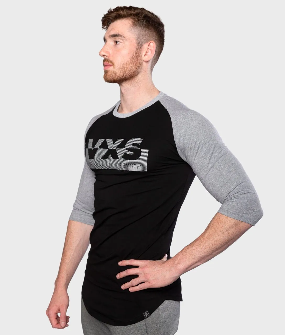 DIVERT 3/4 Sleeve T-Shirt [Black/Grey]