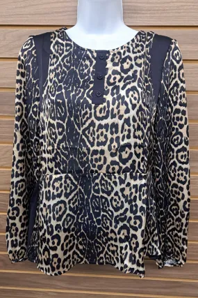 Dk. Blue leopard w/cutout back w/zipper