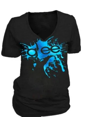 Glee Finger Splat Foil Highlights V-Neck T-shirt