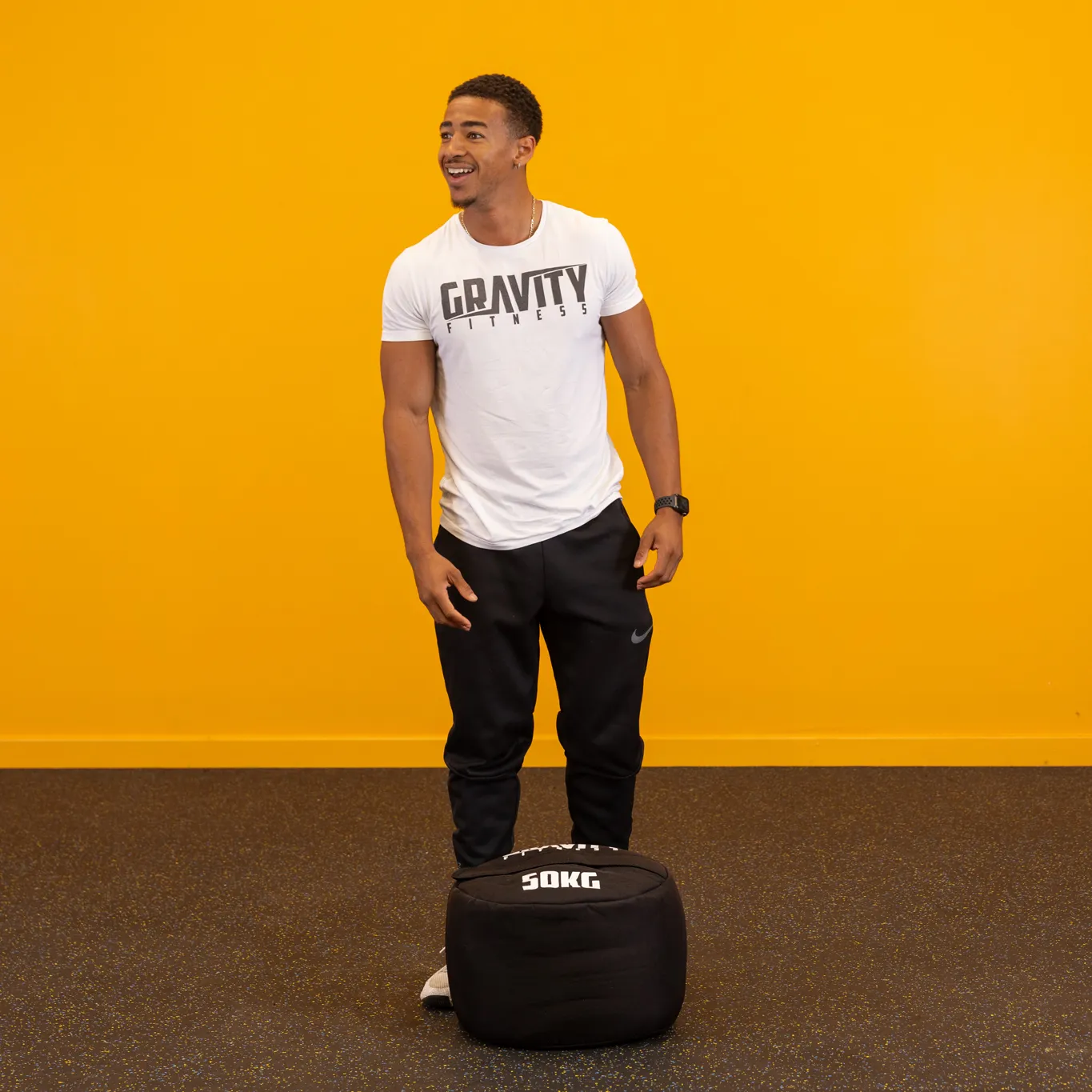 Gravity Fitness "LOGO" Bamboo Training T Shirt - White