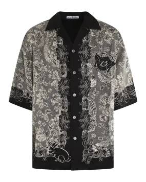 Heren Print Button-up Shirt