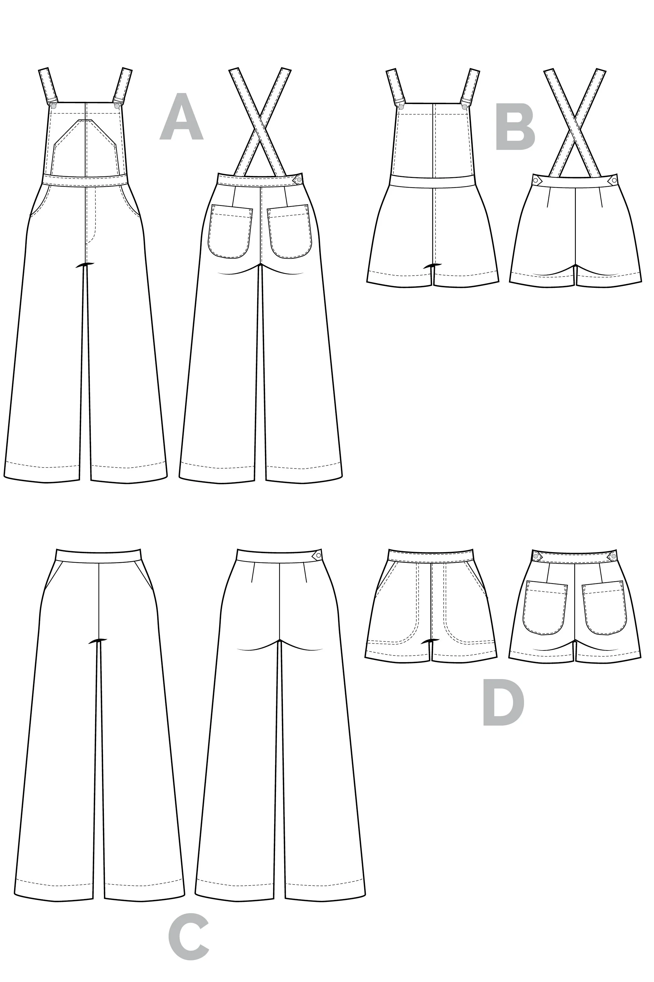 Jenny Overalls   Trouser Pattern (WHOLESALE)