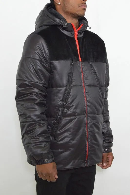 MENS PADDED BUFFLE PUFFER JACKET