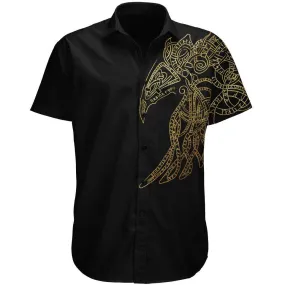 Raven God Button Up Shirt