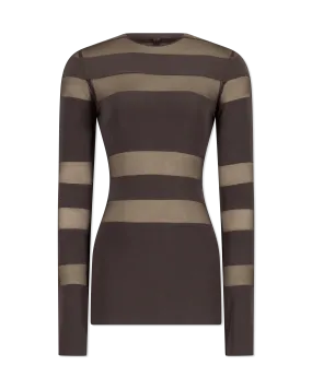 Spliced Long-Sleeve Top