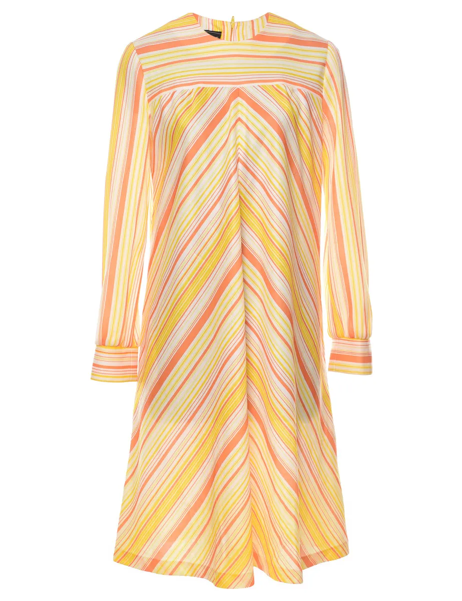 Striped Shift Dress - M