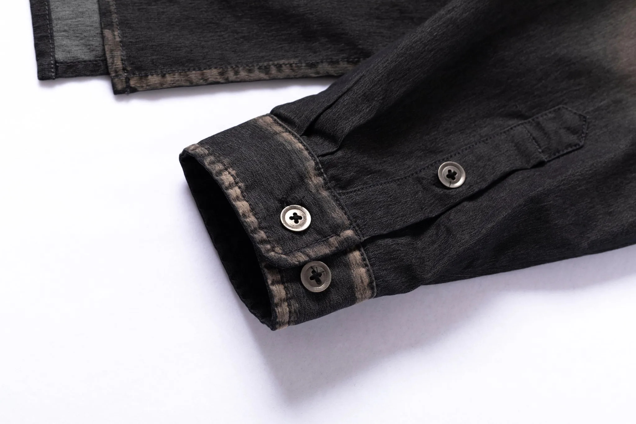 Sun Faded Button Up - Black