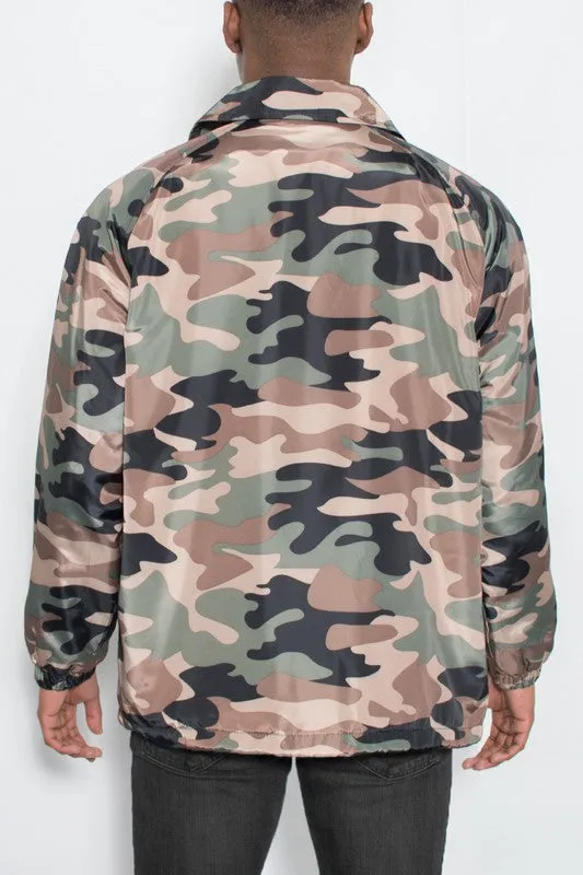 Warren Camo Print Coachs Jacket