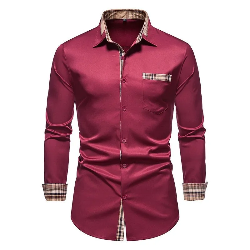 West Louis™ Button Up Business-Men Office Dress Shirt