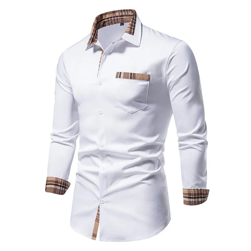 West Louis™ Button Up Business-Men Office Dress Shirt