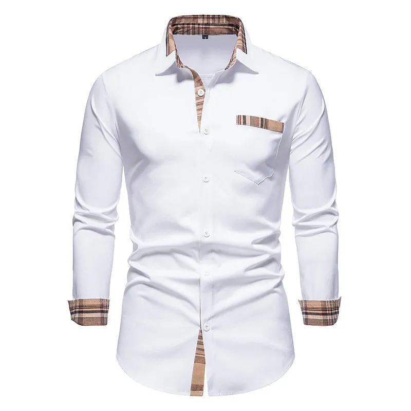 West Louis™ Button Up Business-Men Office Dress Shirt