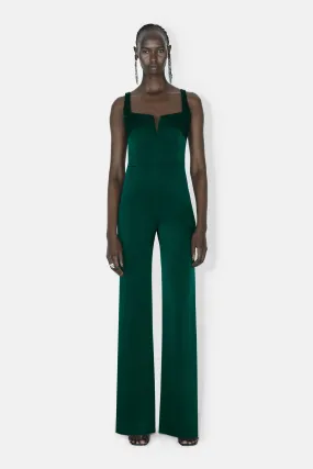 Wide Leg Corset Jumpsuit - Pine