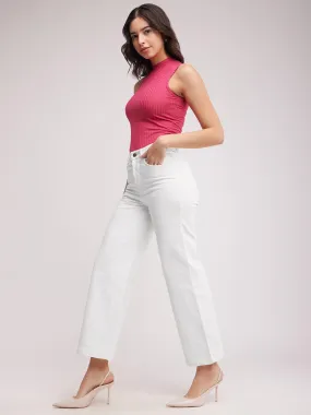 Wide Legged Jeans - White